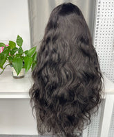 Indian Virgin Custom Closure HD Wig #1B 2x6 4x4 5x5